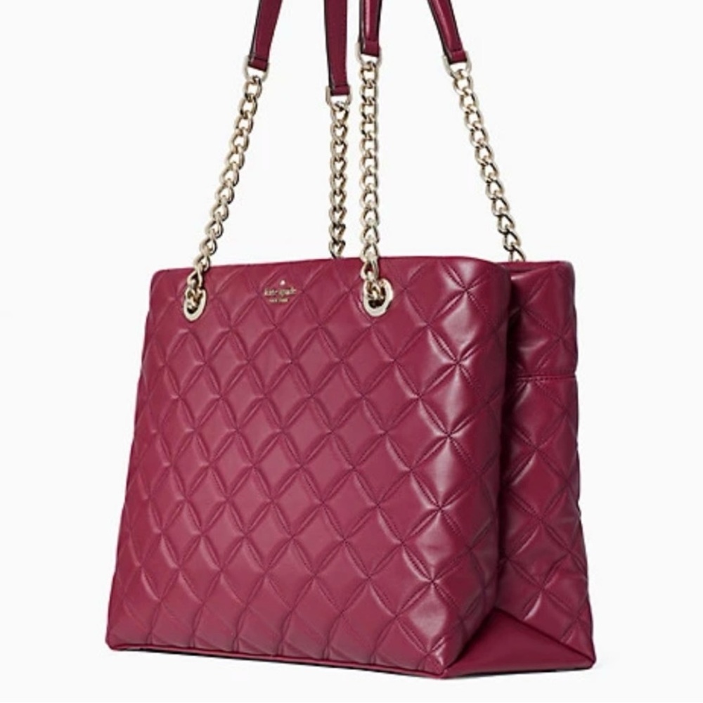 Kate Spade Natalia Smooth Quilted Leather Tote Bag - Picture 2 of 12